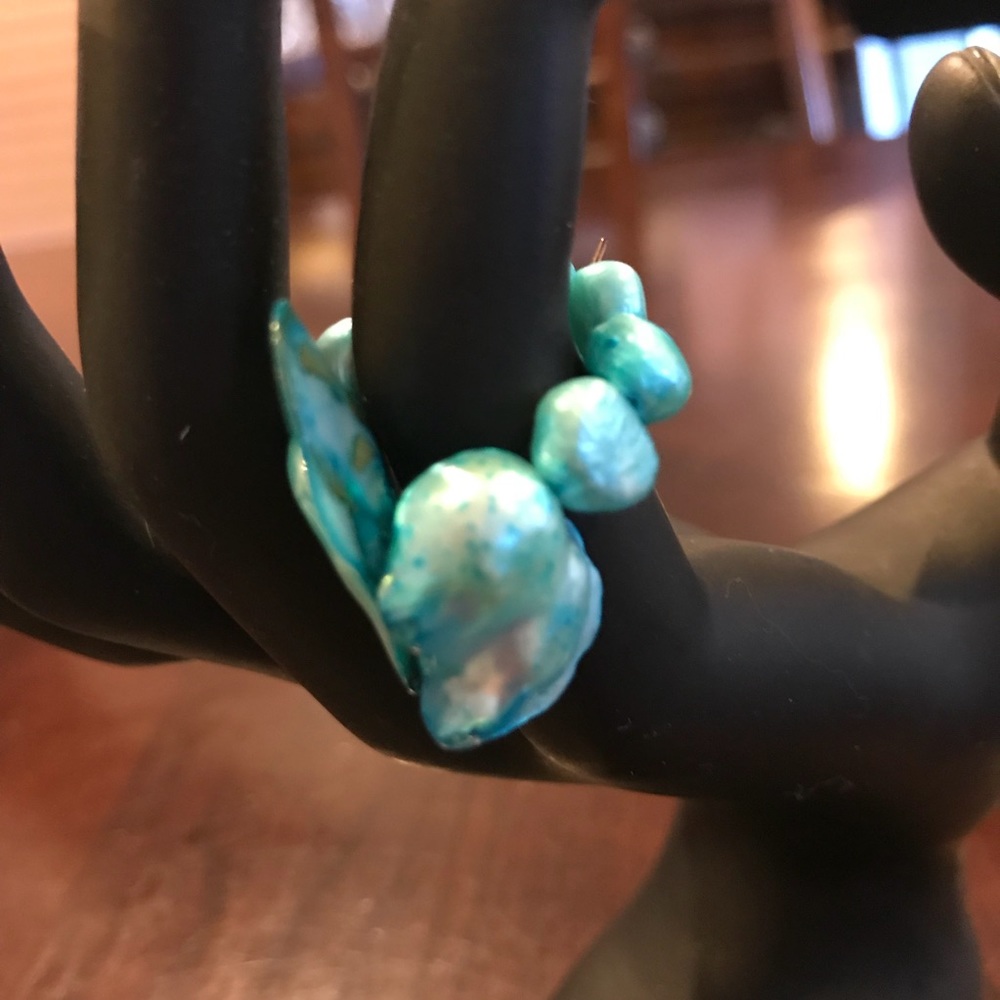 Real water pearl ring